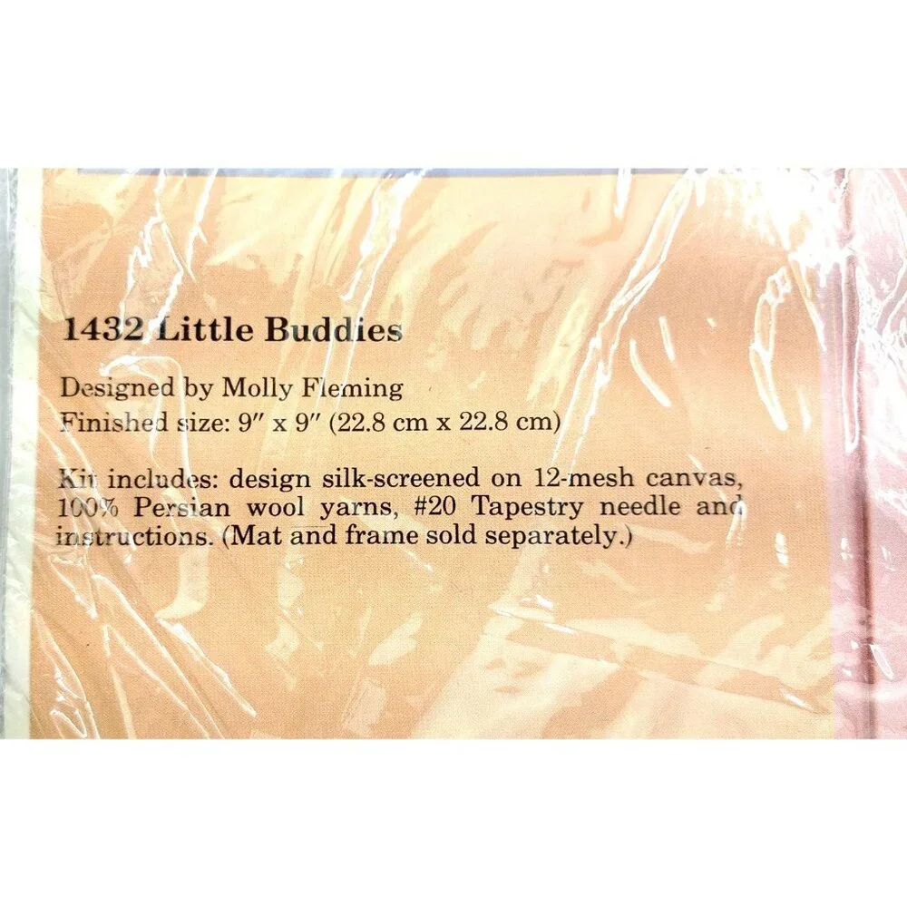 Vintage Creative Circle Little Buddies Embroidery Kit 1432 Duck Teddy Bear New